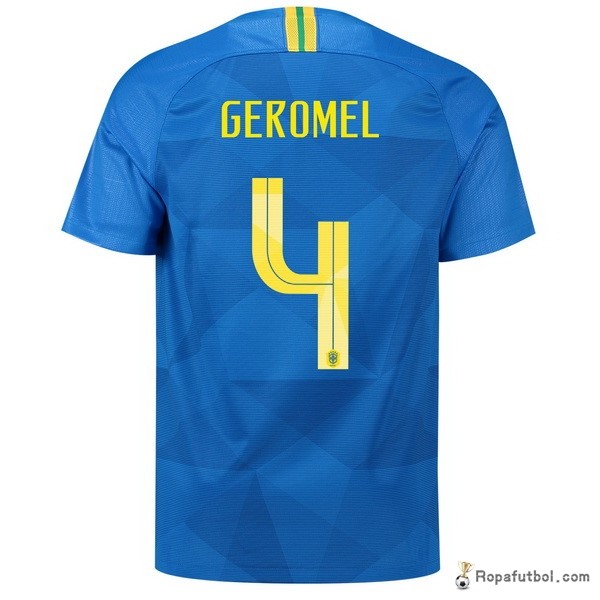 Camiseta Brasil Replica Segunda Ropa Geromel 2018 Azul